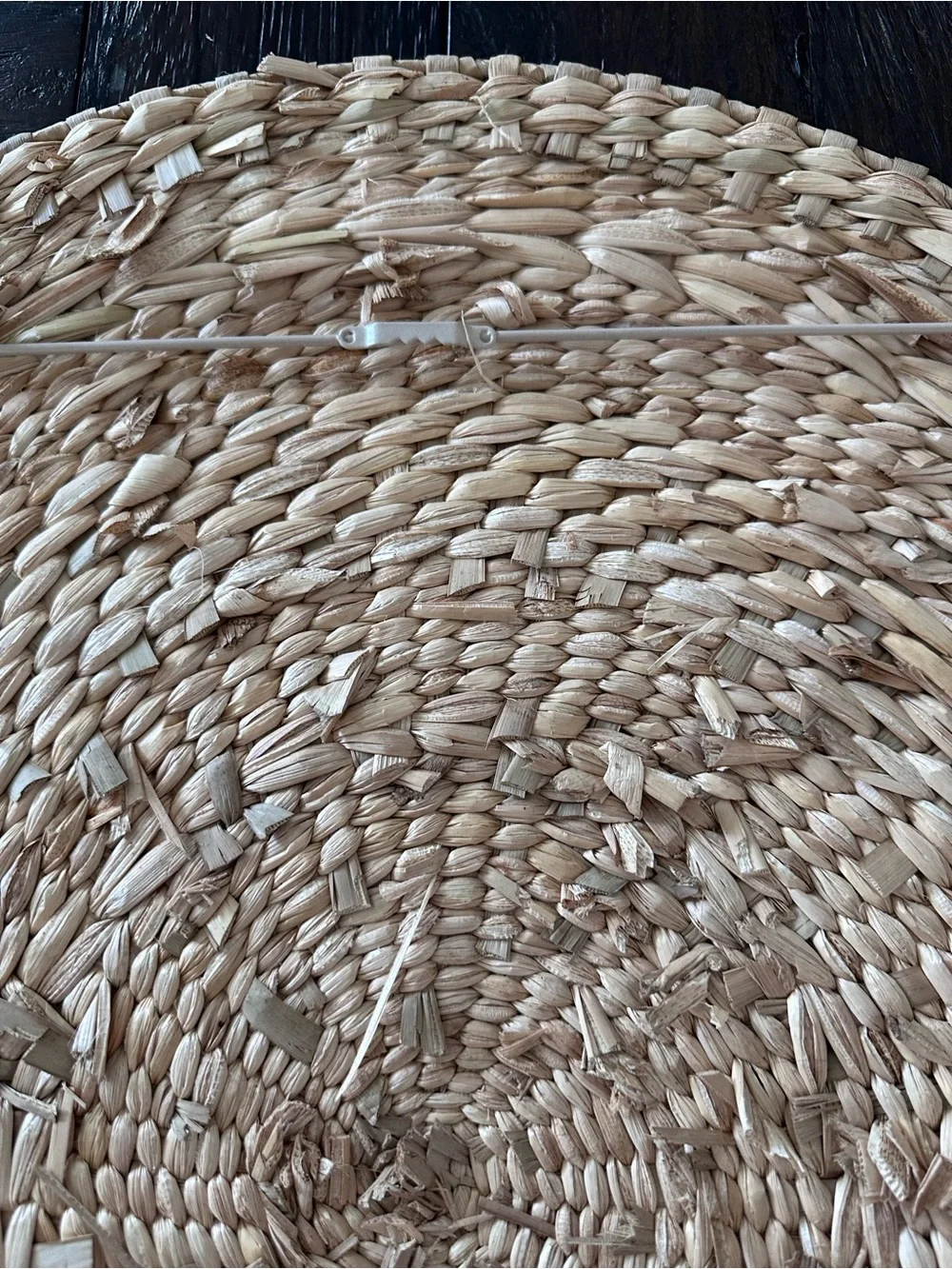 24” Round Natural Woven Rattan Wall Decor - Natural